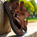 Mens Casual Synthetic Leather Sandal Tan