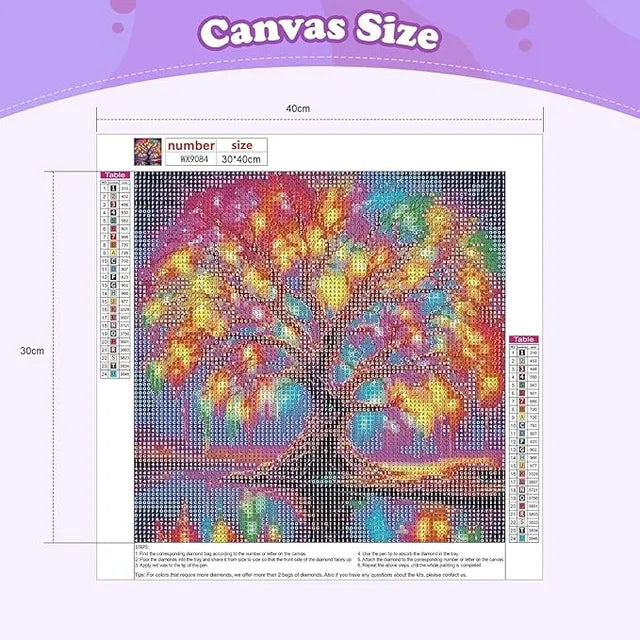 Diamond Art Painting Kits For Adults And Beginners, 5d Tree Diamond...