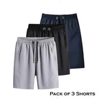 Combo Of 3 Mens Stretchable Cotton Shorts