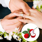 Valentine Special Adjustable Proposal Ring With Velvet Red Rose All...