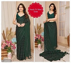 Georgette Striped Saree For Women Pink, 6.3 M
