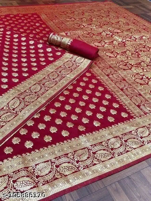 Jacquard Saree For Women Purple, 6.3m