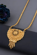 Traditional Gold Plated Ki Mala Design With Moti Chen Ladi Long Man...