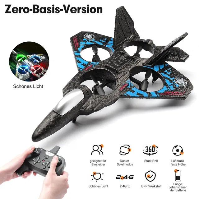 Rc Plane, 2.4 Ghz Remote Controlled Aeroplane Jet Fighter Quadcopte...