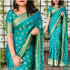 Jacquard Saree For Women Brown, 6.3m