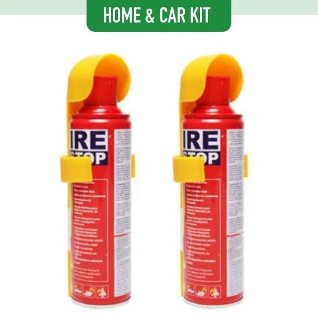 Car Fire Extinguisher Pack Of 2 - Compact Fire Stop Safety Tool