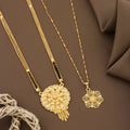 Mangalsutra Ki Mala Design With Moti Chen Ladi Lomg And Short Combo...