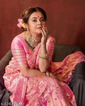 Jacquard Saree For Women (pink, 6.3m)