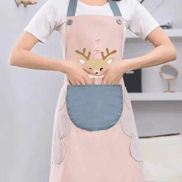 Waterproof Kitchen Apron For Women - Oil-proof Cooking Apron