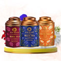 Aaurash Chamomile Tea, Blue Tea Rose Tea Combo 100 Natural Flower T...