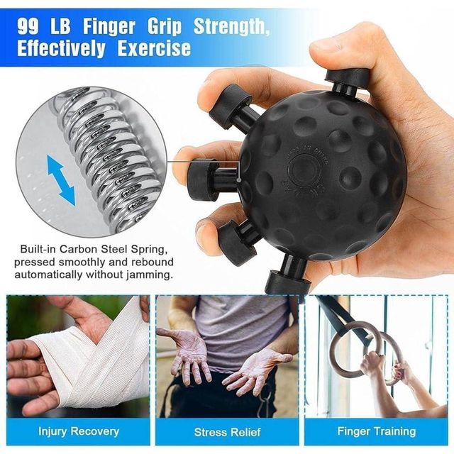 Finger Hand Strengthener Grip Trainer - Stress Relief Rehab