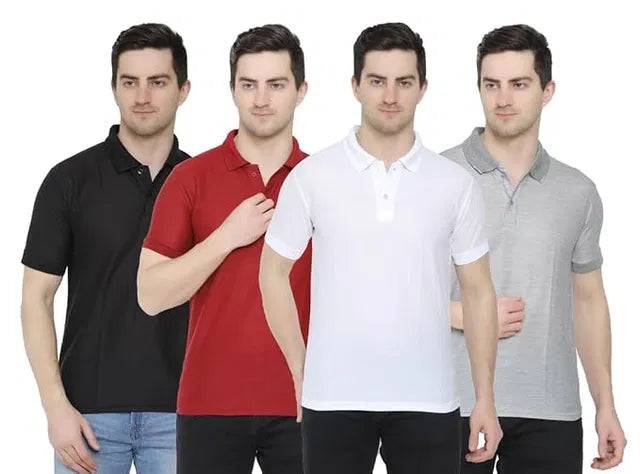 Cotton Polo T-shirt Pack Of 4