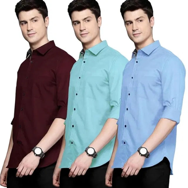 Pack Of 3 Plain Shirts