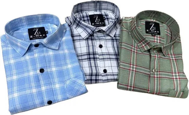 Pack Of 3 Check Shirts