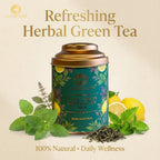 Aaurash Tulsi Lemon Mint Green Tea Lemon Mint Flavor Refreshing Ble...