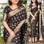 Jacquard Saree For Women Brown, 6.3m
