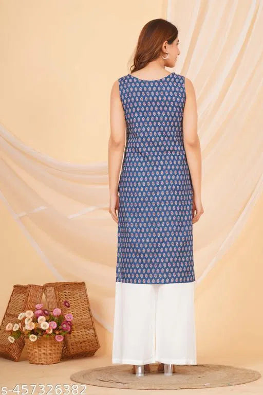 Daily Wear Kurtiregular Kurtifancy Kurticasual Sleeveless Kurti