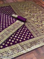 Jacquard Saree For Women Purple, 6.3m