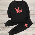 Cotton Blend Printed Clothing Set For Kids Black, 0-1 Years