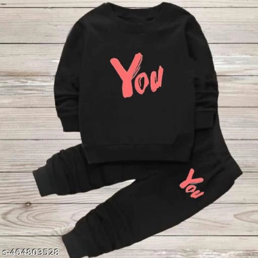 Cotton Blend Printed Clothing Set For Kids Black, 0-1 Years