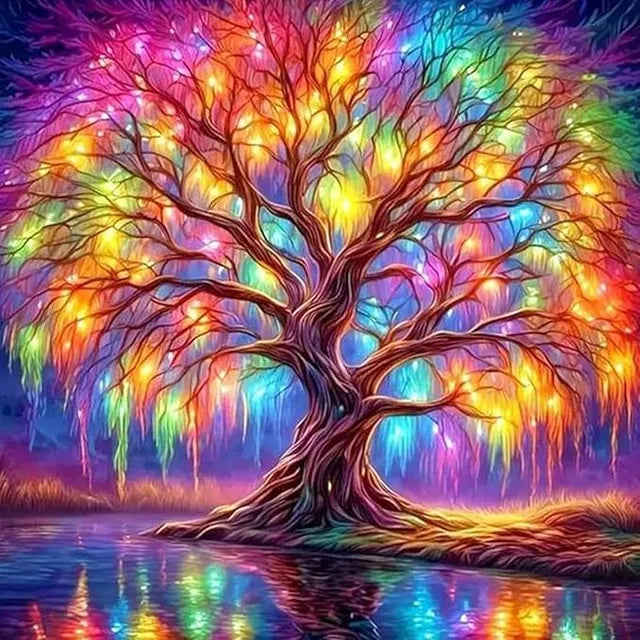 Diamond Art Painting Kits For Adults And Beginners, 5d Tree Diamond...
