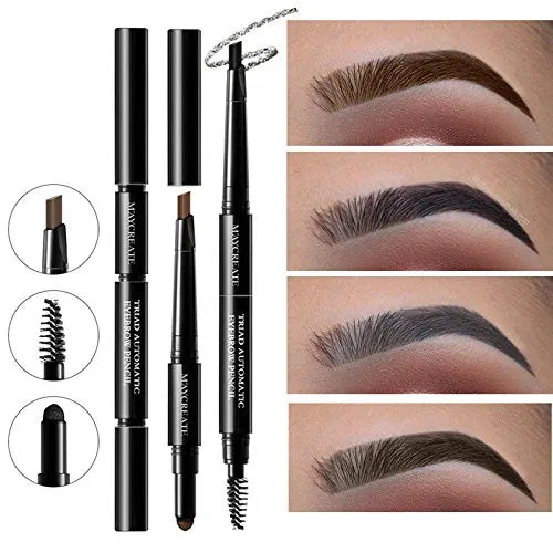3 In 1 Eye Brows Set For Women Waterproof Brow Pencil Powder Brush ...