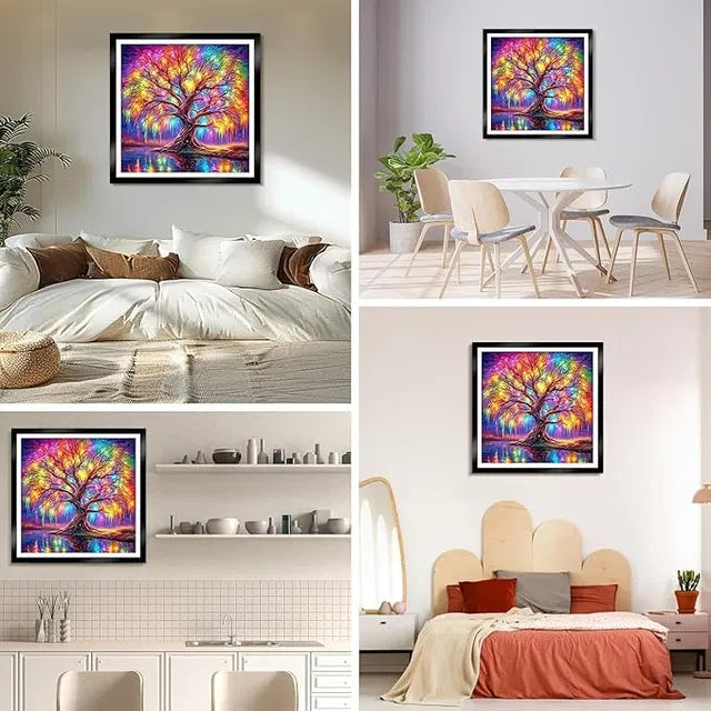 Diamond Art Painting Kits For Adults And Beginners, 5d Tree Diamond...