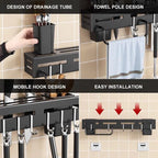 Wall Mounted Magnetic Knife Holder Cutlery Organizer