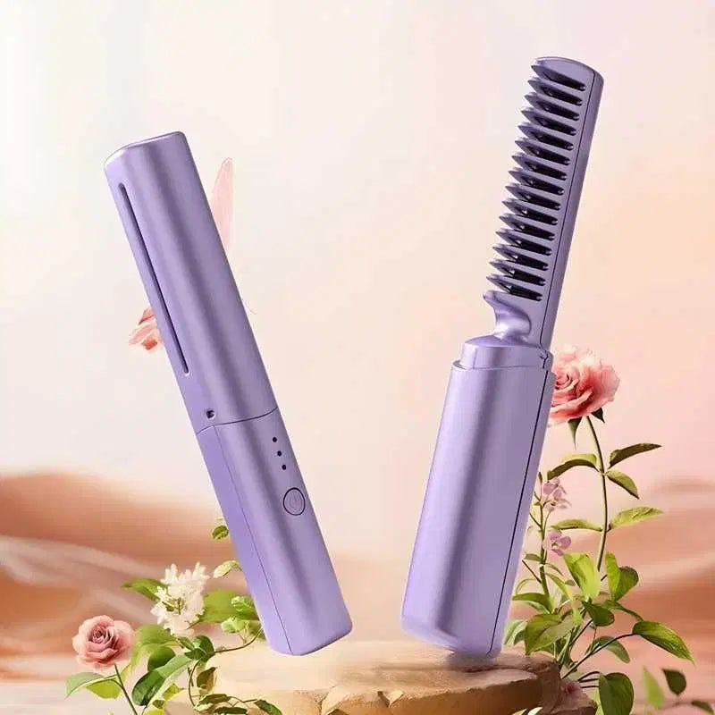 Meneflix Portable Mini Hair Straightener Cordless Rechargeable Mini...