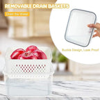 Refrigerator Storage Containers With Airtight Lid - Fridge Organize...