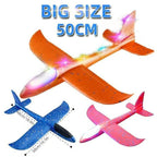33cm Big Flash Glider Foam Plane - Led Light Up Flying Toy For Kids