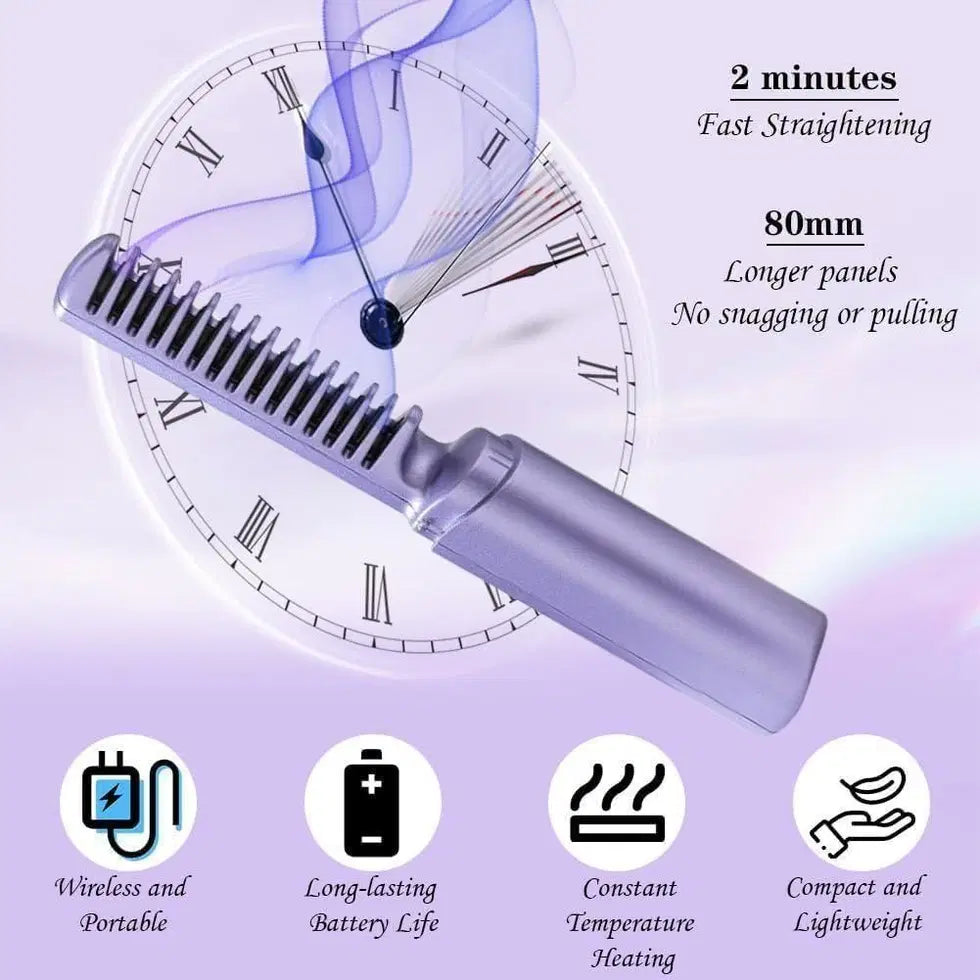 Meneflix Portable Mini Hair Straightener Cordless Rechargeable Mini...