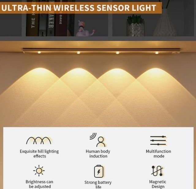 Led Pir Motion Sensor Cabinet With Usb Rechargeble