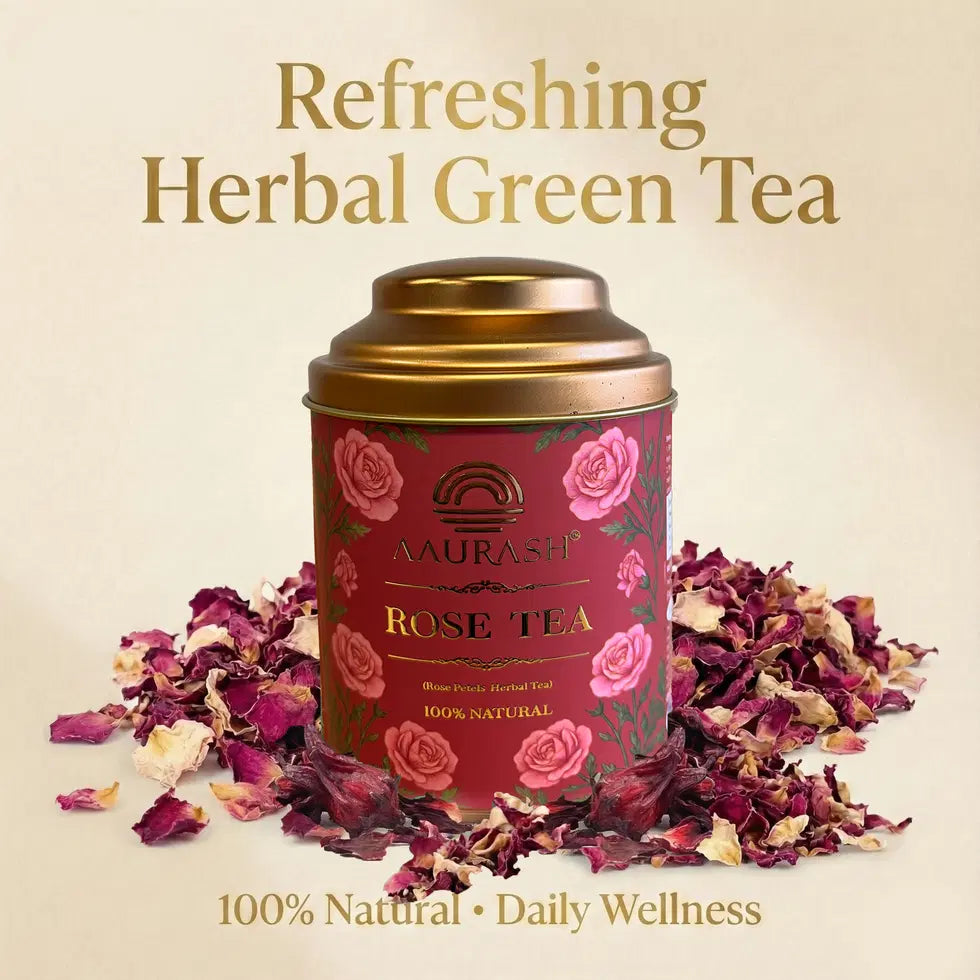 Aaurash Rose Tea Natural Antioxidants Caffeine Free Loose Rose Peta...
