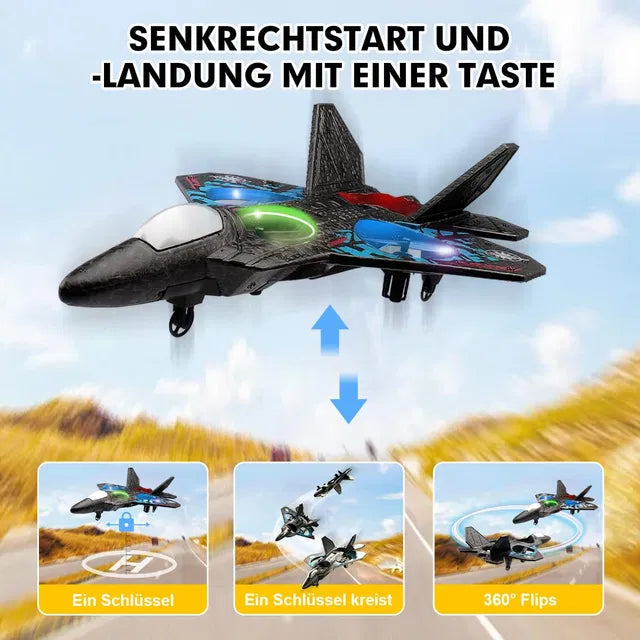Rc Plane, 2.4 Ghz Remote Controlled Aeroplane Jet Fighter Quadcopte...