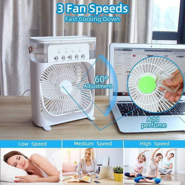 Mini Cooler For Room Cooling Portable Mini Fan Cooler With 7 Colors...