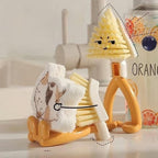 Foldable Triangular Gap Cleaning Brush With Soap Holder Pack Of 2