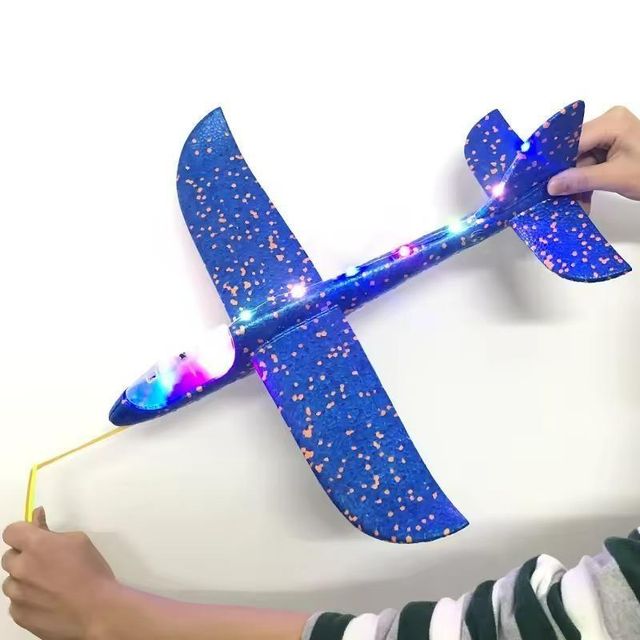 33cm Big Flash Glider Foam Plane - Led Light Up Flying Toy For Kids