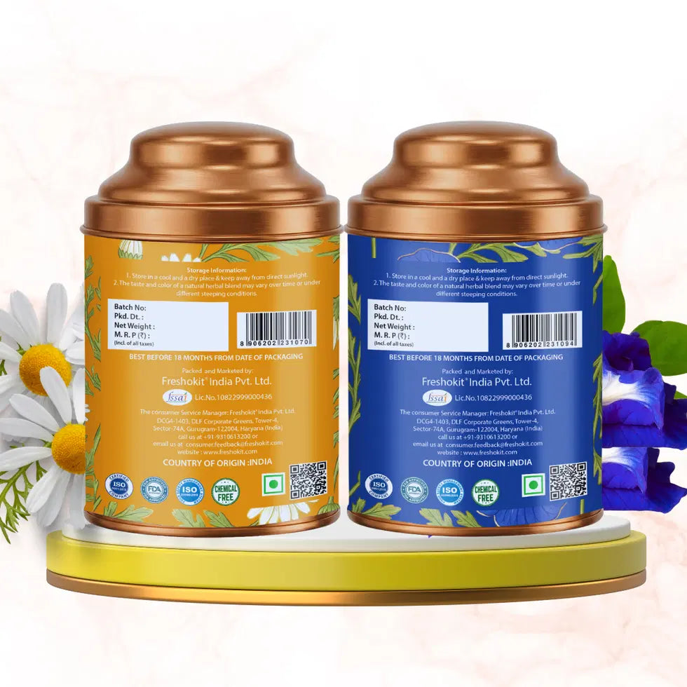 Aaurash Chamomile Tea Blue Tea Combo 100 Natural Flower Tea Caffein...