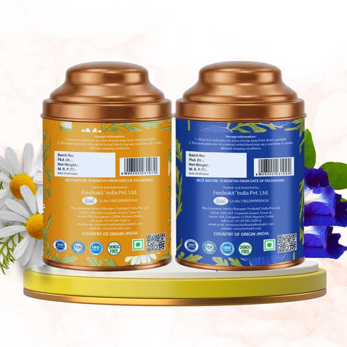 Aaurash Chamomile Tea Blue Tea Combo 100 Natural Flower Tea Caffein...