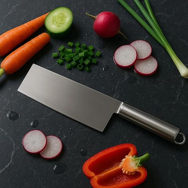 Stainless Steel Kitchen Knife - Sharp Vegetable Cleaver Knife