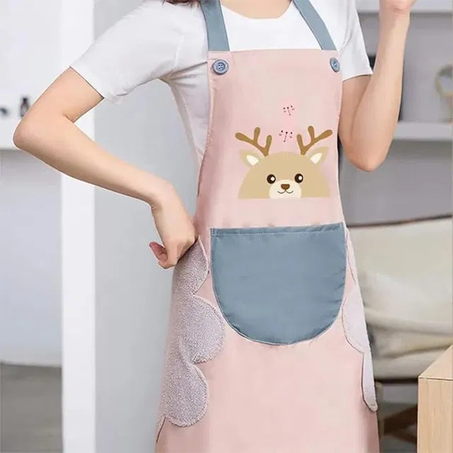 Waterproof Kitchen Apron For Women - Oil-proof Cooking Apron
