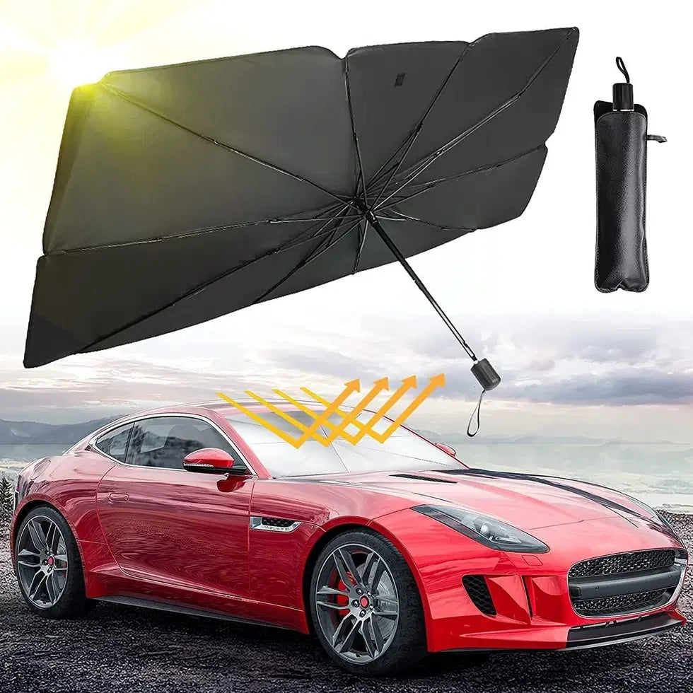Car Windshield Sun Shade Umbrella - Foldable Uv Protection Car Suns...