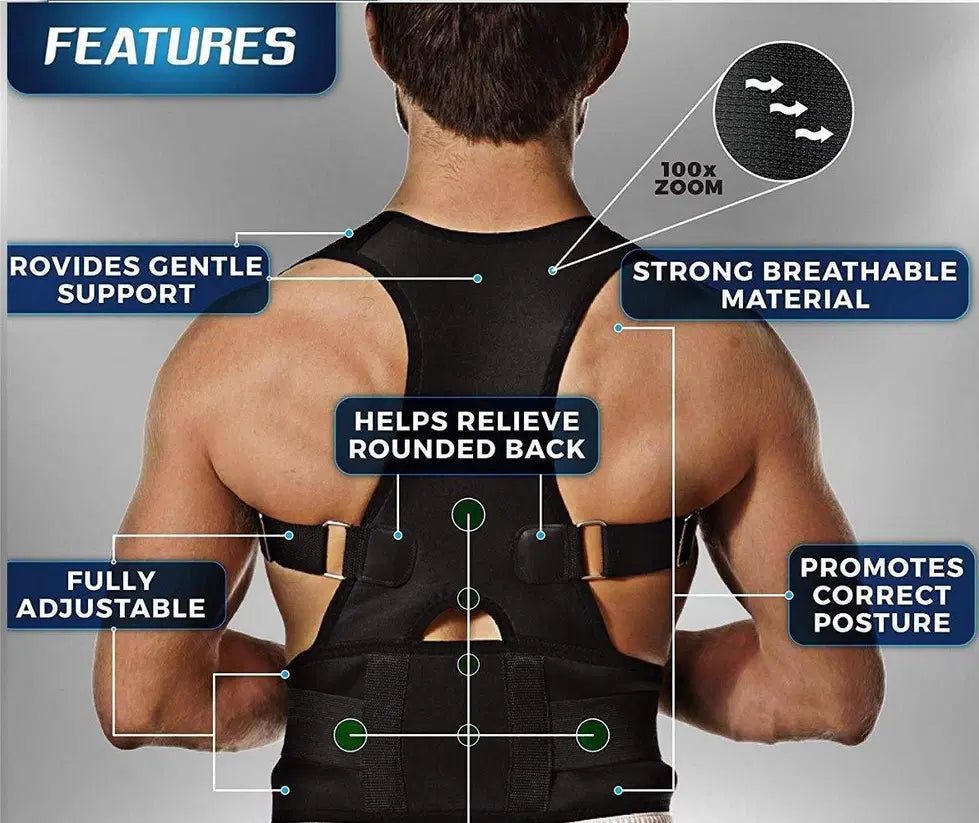 Posture Corrector Belt Unisex - Back Support Spine Alignment