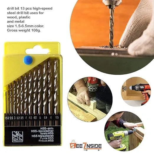Drill Bits Set B For Wood, Iron Aluminium - Multi-material Drilling...