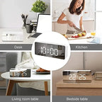 Digital Alarm Clock With Led Display - Snooze, Dimmer Battery Powered