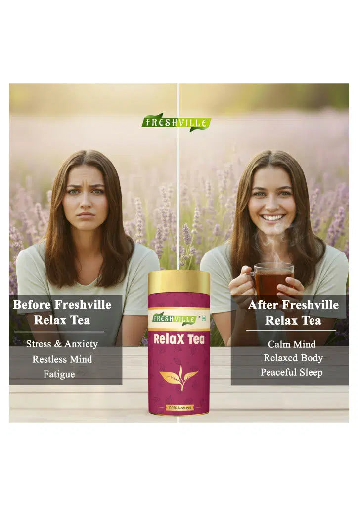 Freshville Relax Tea - Variety Pack For Stress Relief Relaxation