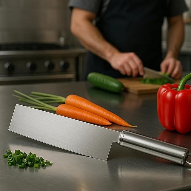 Stainless Steel Kitchen Knife - Sharp Vegetable Cleaver Knife