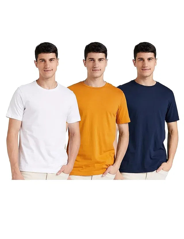 Round Neck Cotton T-shirt Pack Of -3