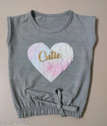 Cotton Blend Sleeveless Top For Girls - Comfortable Kids Wear